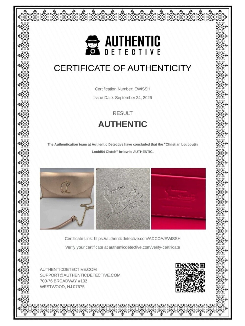 Christian Louboutin Loubi54 Gold Satin/Leather Small Crossbody (VERY GOOD)COA✨️ - Picture 16 of 16